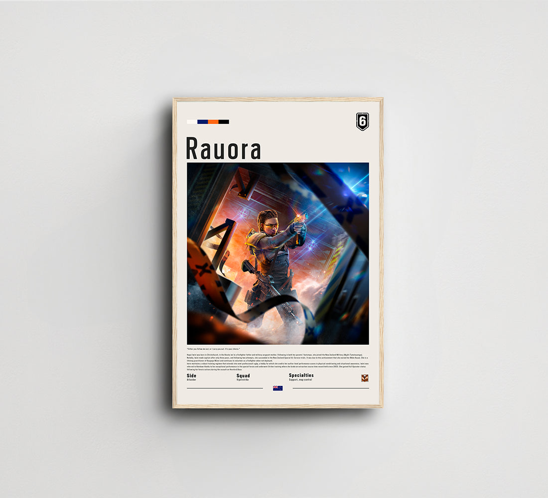 Rauora Wood Framed Print Poster | Rainbow Six Siege X | Art4FAns
